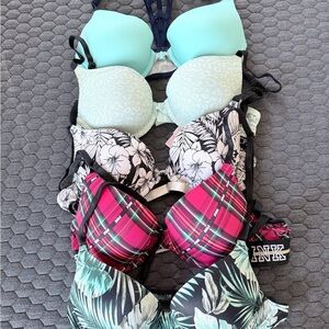 PINK Victoria's Secret Pink and Mint Bra Set